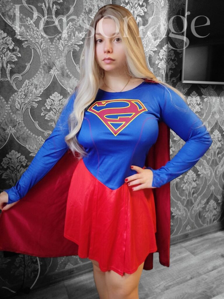 Супер герл довгий плащ