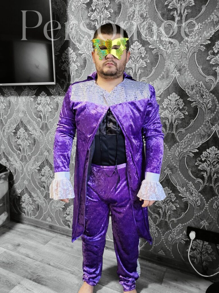 Фіолетовий карнавальний смокінг