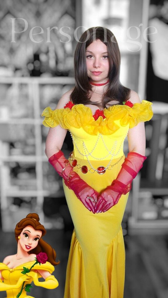 Жіночий костюм Бель з мультфільму "Красуня і Чудовисько"