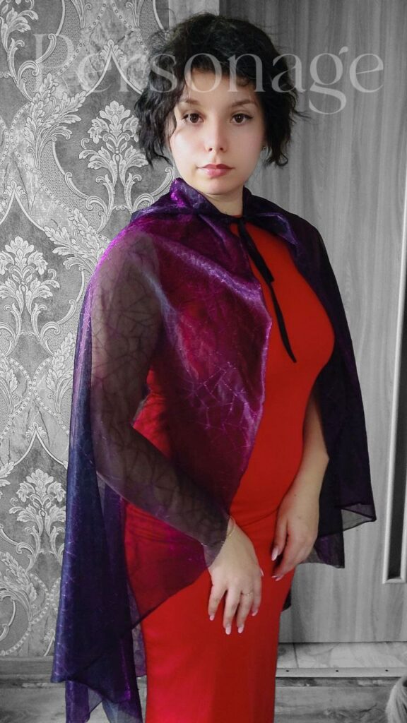 Плащ паутина фіолетовий