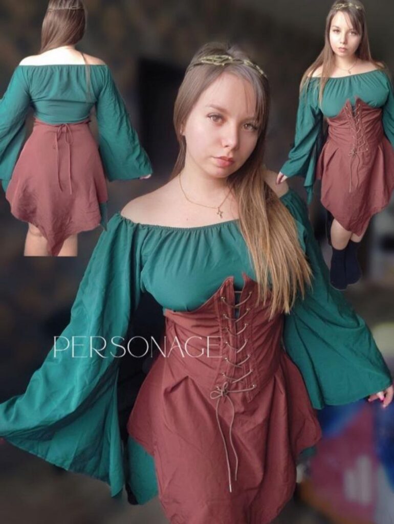 Ельф, зелена сукня