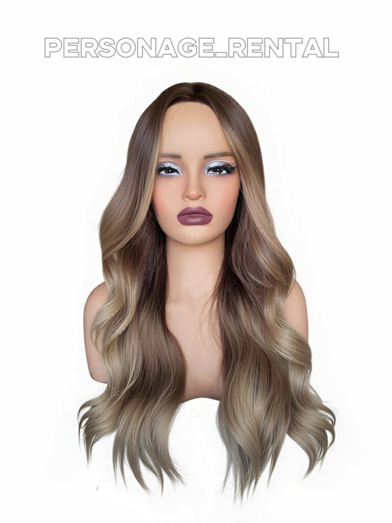 Перука 0028 Коричнева омбре із світлими кінчиками без чілки